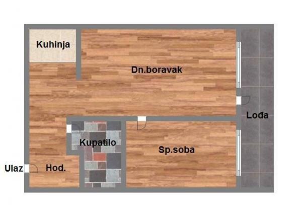 Glavna slika -Novo naselje, 46m2, dvosoban stan, novogradnja, 118.450 €