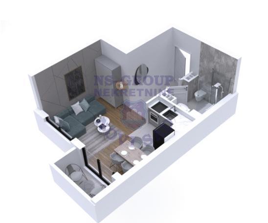 Glavna slika -Avijatičarsko naselje, 27m2, jednosoban stan, novogradnja, 85.280 €