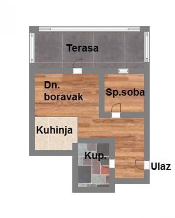 Glavna slika -Bulevar patrijarha Pavla (Somborski bulevar), 46m2, dvosoban stan, novogradnja, 120.660 €