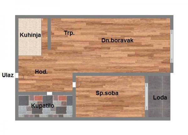 Glavna slika -Novo naselje, 46m2, dvosoban stan, novogradnja, 118.450 €