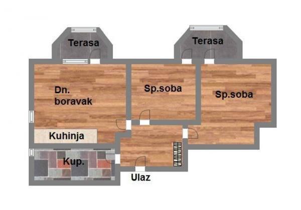 Glavna slika -Veternička rampa, 45m2, dvoiposoban stan, novogradnja, 97.350 €