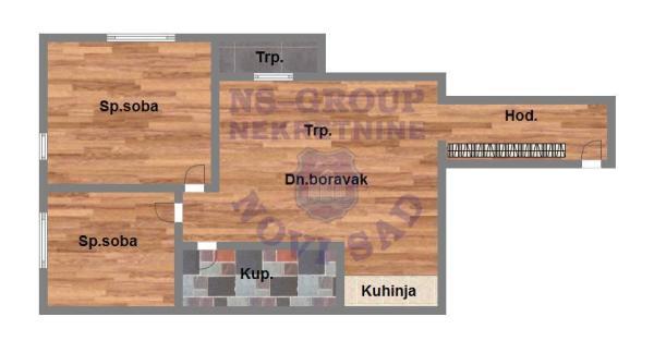 Glavna slika -Klisa, 63m2, trosoban stan, novogradnja, 148.350 €