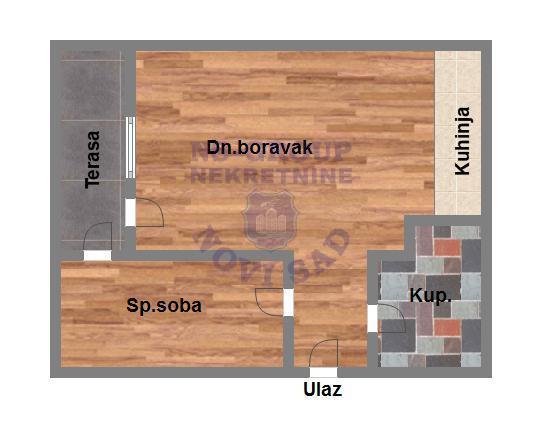 Glavna slika -Telep, 40m2, dvosoban stan, novogradnja, 122.770 €