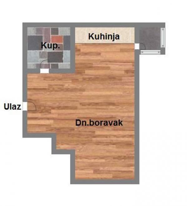 Glavna slika -Bulevar patrijarha Pavla (Somborski bulevar), 27m2, jednosoban stan, novogradnja, 69.660 €