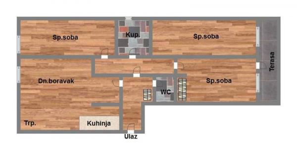 Glavna slika -Mišeluk, 88m2, četvorosoban stan, novogradnja, 159.440 €