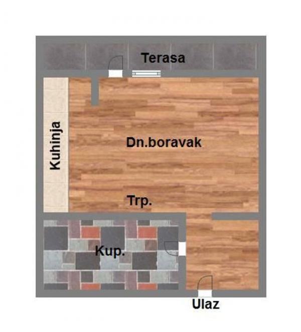 Glavna slika -Mišeluk, 32m2, stan, novogradnja, 66.960 €