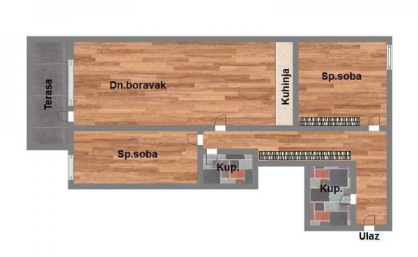 Glavna slika -Mišeluk, 80m2, trosoban stan, novogradnja, 144.410 €