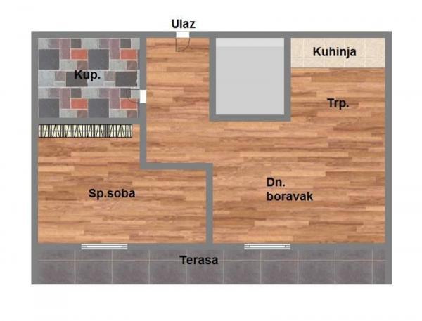 Glavna slika -Petrovaradin, 39m2, dvosoban stan, novogradnja, 84.150 €