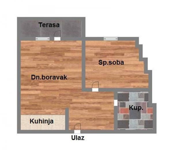 Glavna slika -Stari Majur, 41m2, dvosoban stan, novogradnja, 90.150 €