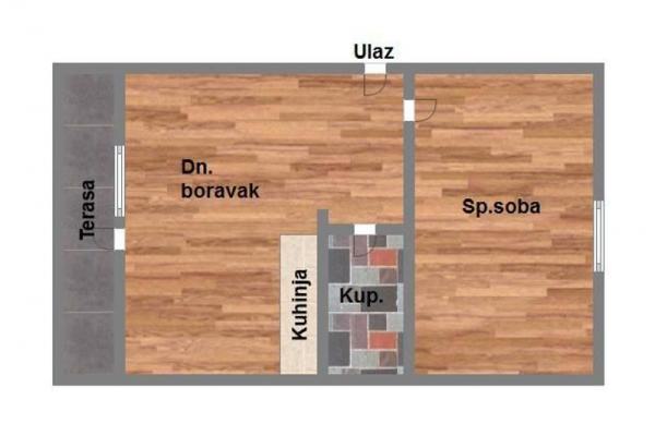 Glavna slika -Mišeluk, 31m2, jednoiposoban stan, novogradnja, 66.950 €