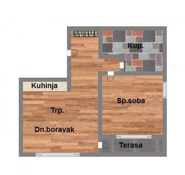 Glavna slika -Telep, 46m2, dvosoban stan, novogradnja, 115.650 €