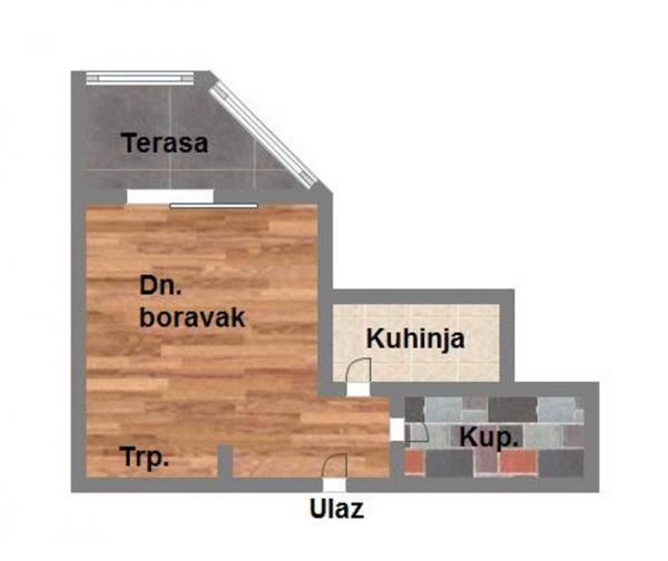 Glavna slika -Telep, 32m2, jednosoban stan, novogradnja, 79.720 €