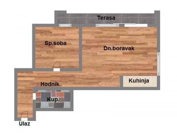 Glavna slika -Novi Sad, 47m2, dvosoban stan, novogradnja, 111.540 €