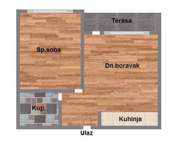 Glavna slika -Petrovaradin, 42m2, stan, novogradnja, 91.210 €