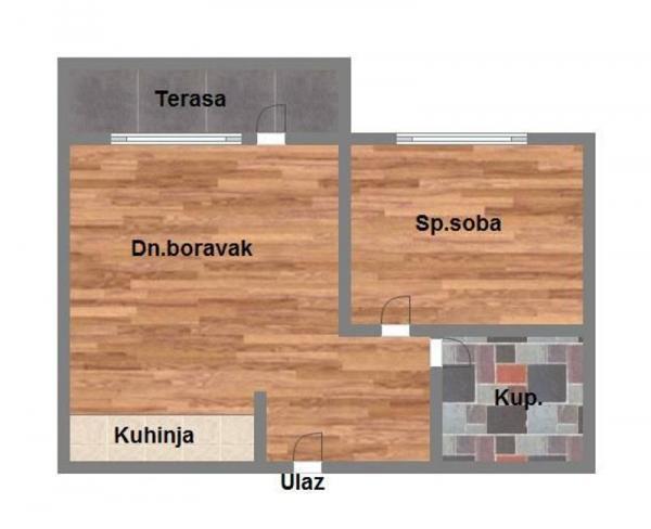 Glavna slika -Petrovaradin, 42m2, dvosoban stan, novogradnja, 90.150 €