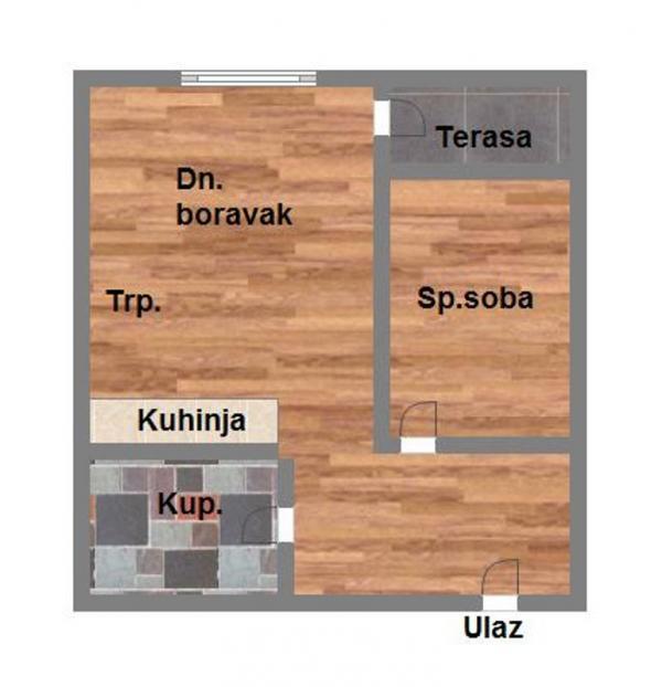 Glavna slika -Adice, 42m2, dvosoban stan, novogradnja, 80.720 €