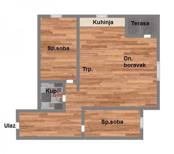 Glavna slika -Adice, 68m2, trosoban stan, novogradnja, 122.780 €