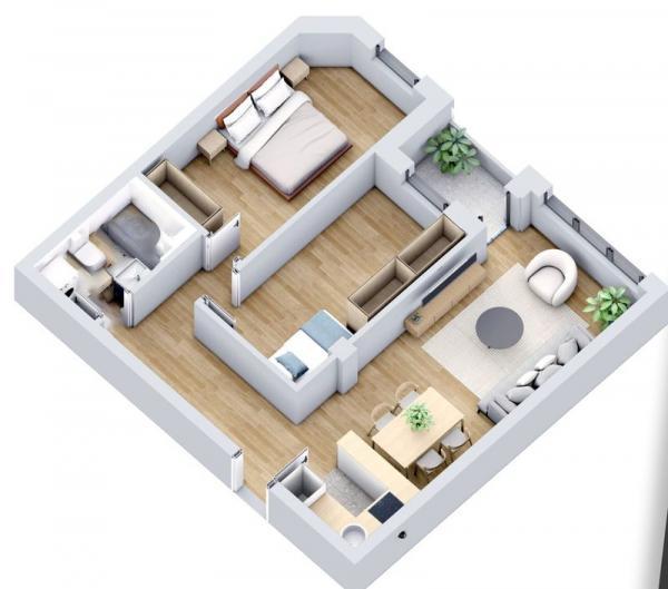Glavna slika -Novi Sad centar, 61m2, trosoban stan, novogradnja, 214.500 €