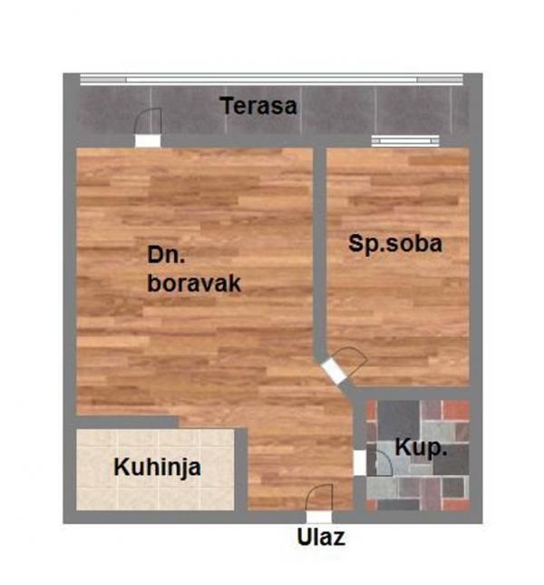 Glavna slika -Telep, 40m2, dvosoban stan, novogradnja, 92.800 €