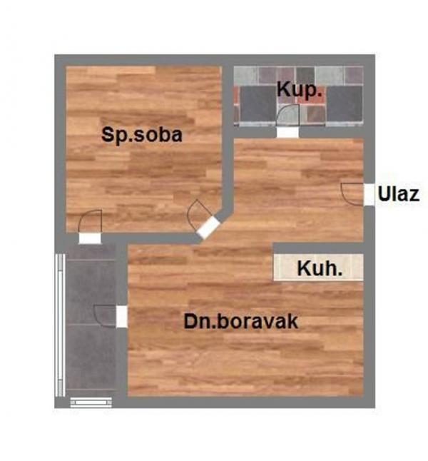 Glavna slika -Novi Sad, 41m2, dvosoban stan, novogradnja, 99.870 €