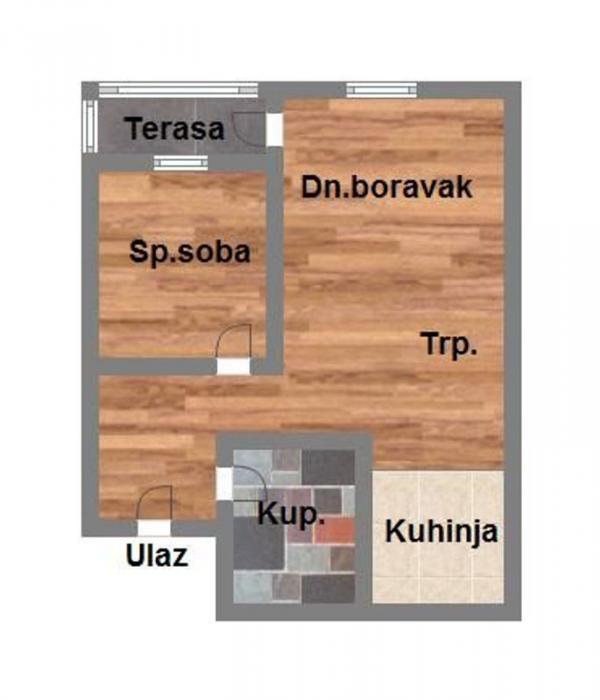 Glavna slika -Novi Sad, 45m2, dvosoban stan, novogradnja, 109.620 €