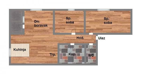 Glavna slika -Adice, 60m2, trosoban stan, novogradnja, 104.970 €