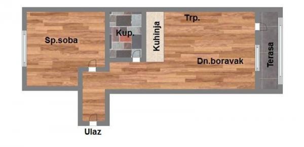 Glavna slika -Novi Sad centar, 38m2, dvosoban stan, novogradnja, 150.680 €