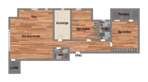 Glavna slika -Novi Sad, 75m2, trosoban stan, novogradnja, 208.580 €