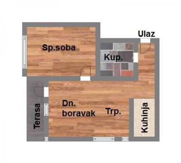 Glavna slika -Telep, 44m2, dvosoban stan, novogradnja, 118.850 €