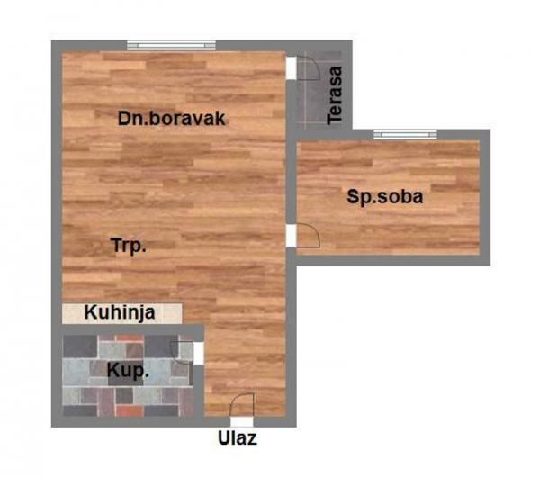 Glavna slika -Adice, 40m2, jednoiposoban stan, novogradnja, 69.820 €