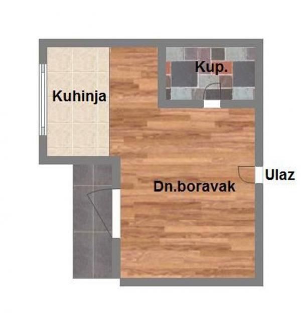 Glavna slika -Sajlovo, 25m2, jednosoban stan, novogradnja, 43.620 €