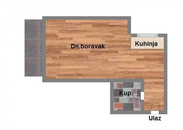 Glavna slika -Sajlovo, 26m2, jednosoban stan, novogradnja, 46.150 €