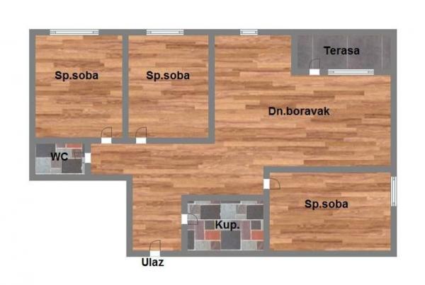 Glavna slika -Telep, 82m2, četvorosoban stan, novogradnja, 193.120 €