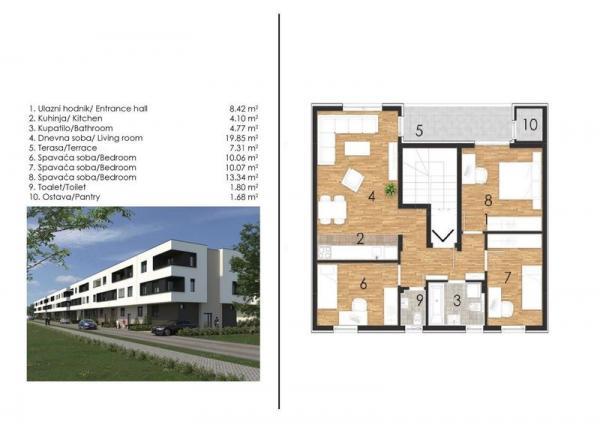 Glavna slika -Adice, 79m2, četvorosoban stan, novogradnja, 120.060 €
