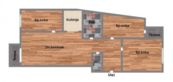 Glavna slika -Novi Sad, 83m2, četvorosoban stan, novogradnja, 252.830 €