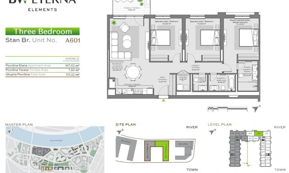 Glavna slika -Klisa, 70.73m2, troiposoban stan, novogradnja, 131.140 €