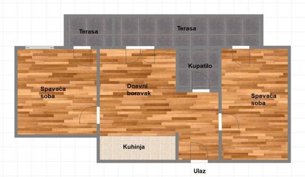 Glavna slika -Novi Sad, 53m2, trosoban stan, novogradnja, 135.530 €
