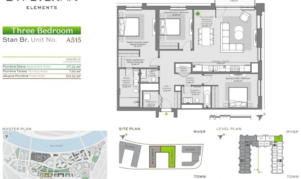 Glavna slika -Popovica, 77m2, četvorosoban stan, novogradnja, 227.300 €
