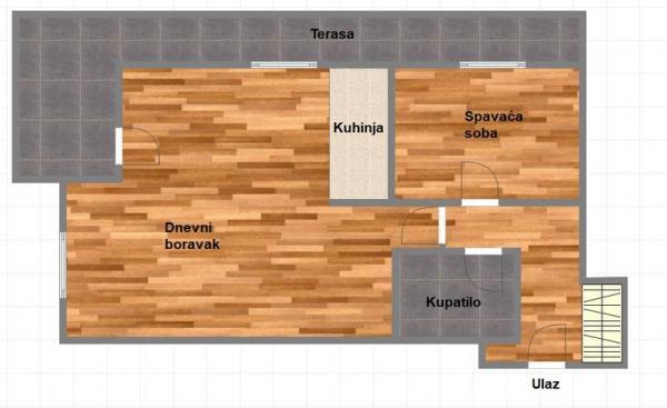 Glavna slika -Novi Sad, 54m2, dvoiposoban stan, novogradnja, 157.050 €