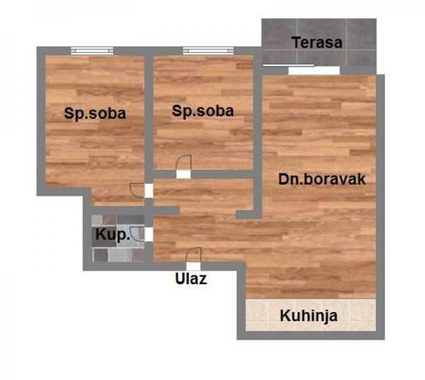 Glavna slika -Podbara, 27m2, jednosoban stan, novogradnja, 96.670 €