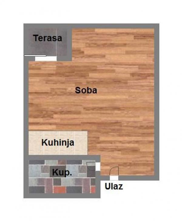 Glavna slika -Telep, 32m2, jednosoban stan, novogradnja, 75.230 €