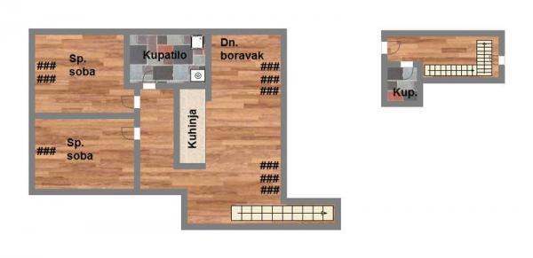 Glavna slika -Petrovaradin, 78m2, trosoban stan, novogradnja, 140.600 €