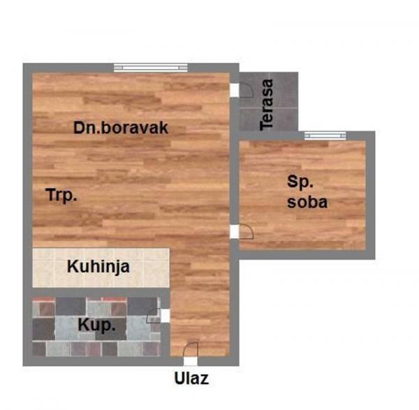 Glavna slika -Adice, 40m2, jednoiposoban stan, novogradnja, 75.980 €