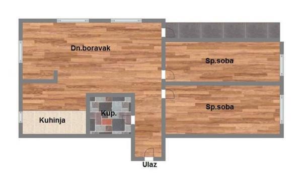 Glavna slika -Telep, 66m2, trosoban stan, novogradnja, 165.110 €