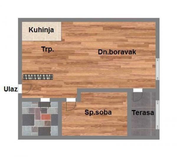 Glavna slika -Petrovaradin, 41m2, dvosoban stan, novogradnja, 140.520 €