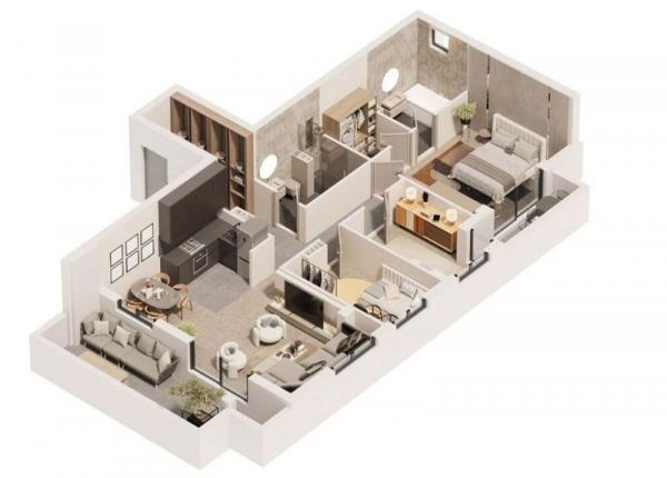 Glavna slika -Telep, 101m2, troiposoban stan, novogradnja, 251.650 €