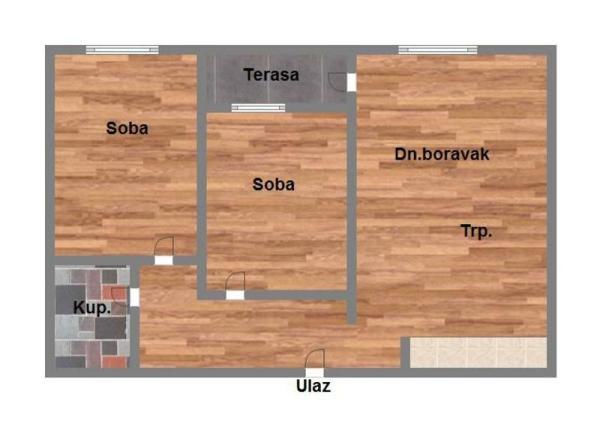 Glavna slika -Telep, 62m2, trosoban stan, novogradnja, 145.490 €