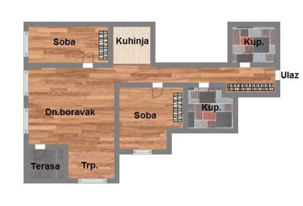 Glavna slika -Bulevar patrijarha Pavla (Somborski bulevar), 61m2, trosoban stan, novogradnja, 138.730 €