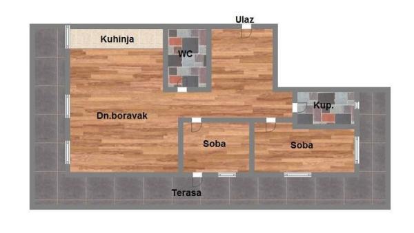 Glavna slika -Bulevar patrijarha Pavla (Somborski bulevar), 100m2, trosoban stan, novogradnja, 226.400 €