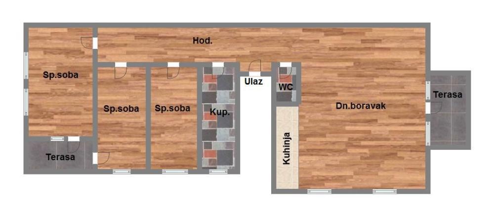 Glavna slika -Veternička rampa, 76m2, troiposoban stan, novogradnja, 125.330 €